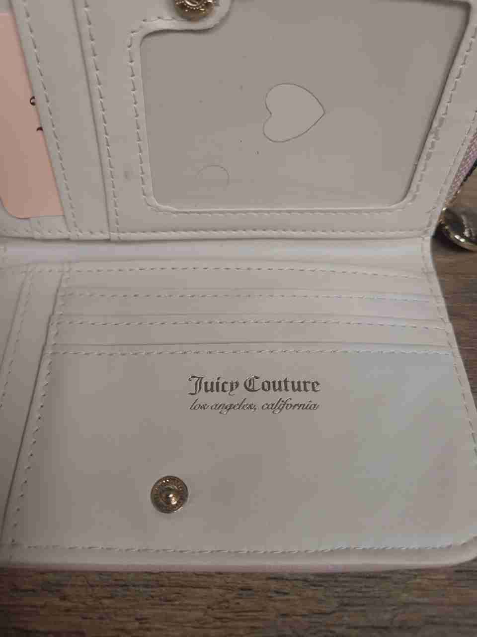 Juicy Couture Pink Leather & Black Velvet Wallet Card Holder Lot of 2