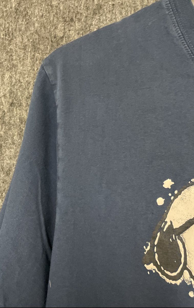 Peanuts Snoopy Joe Cool Distressed Faded Navy Blue T-Shirt Sz S/M
