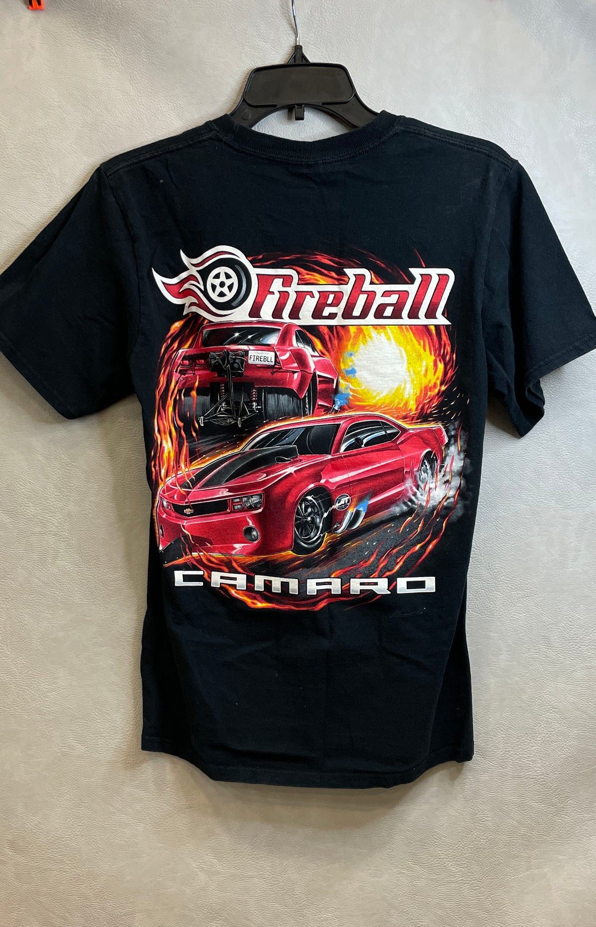 Ryan Martin Signed Fireball Camaro Drag Racing Graphic T-Shirt Port & Co Sz S