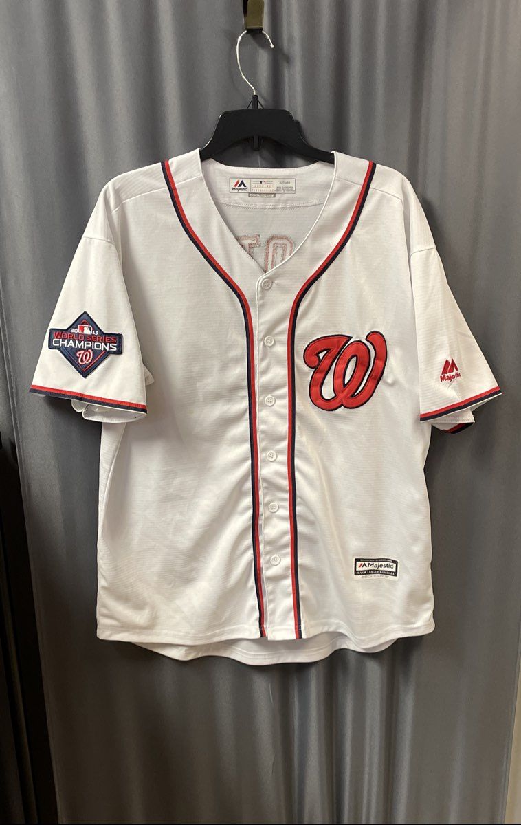 Majestic Men's Washington Nationals Juan Soto 2019 World Series Jersey White XL