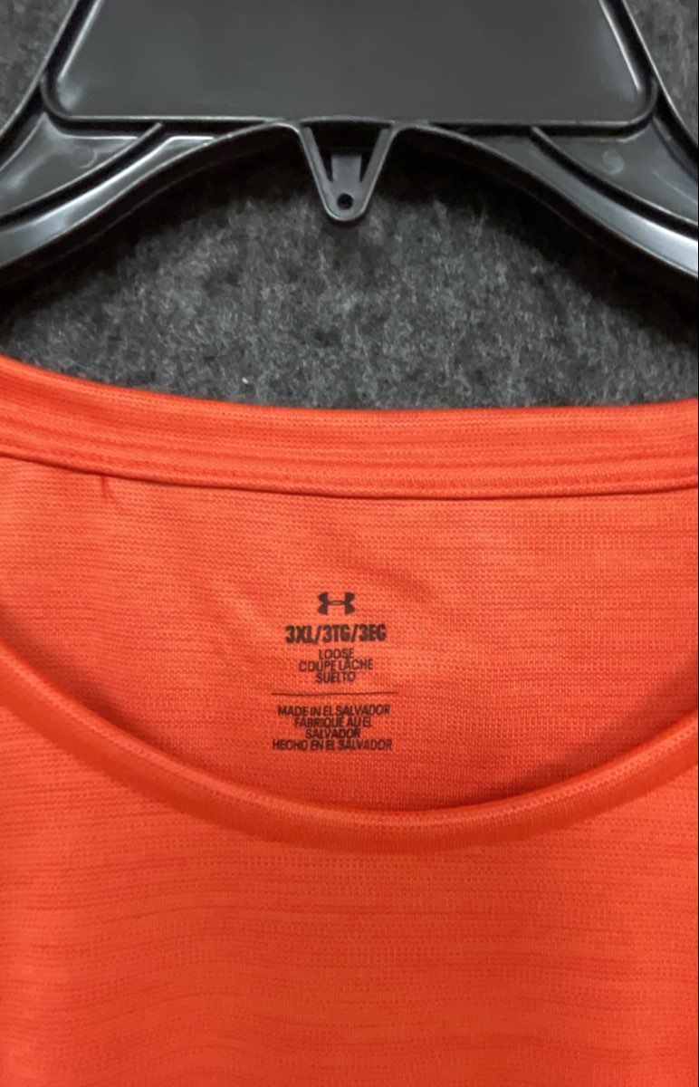 Under Armour Men's Tech 2.0 Short Sleeve T-Shirt Orange Loose Fit NWT Sz 3XL