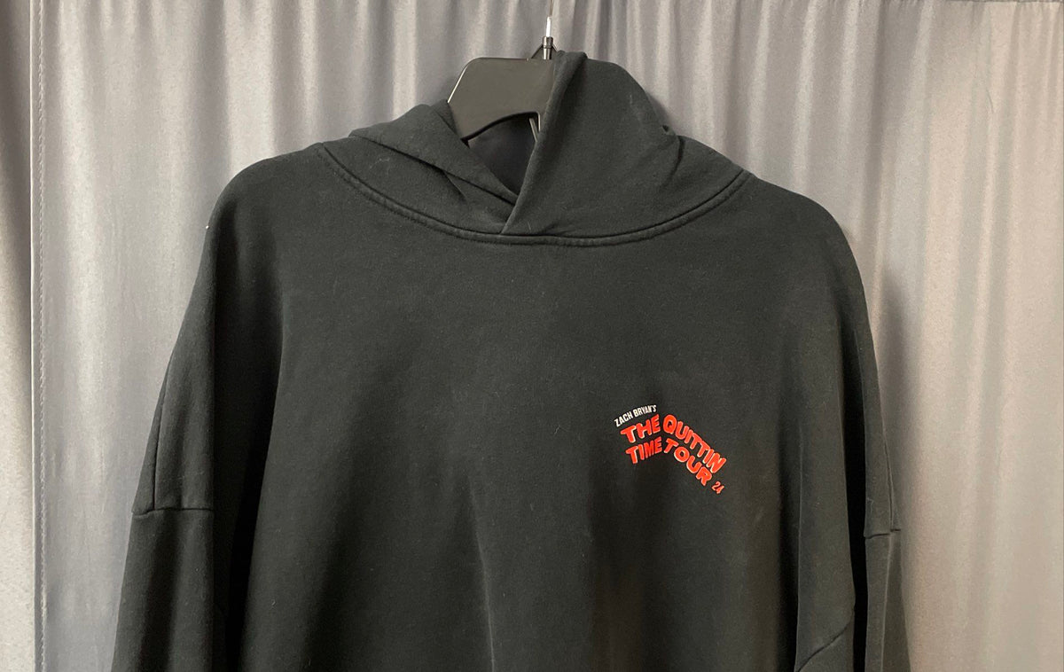 Zach Bryan The Quittin Time Tour 2024 Hoodie Black Concert Sweatshirt Sz XXL