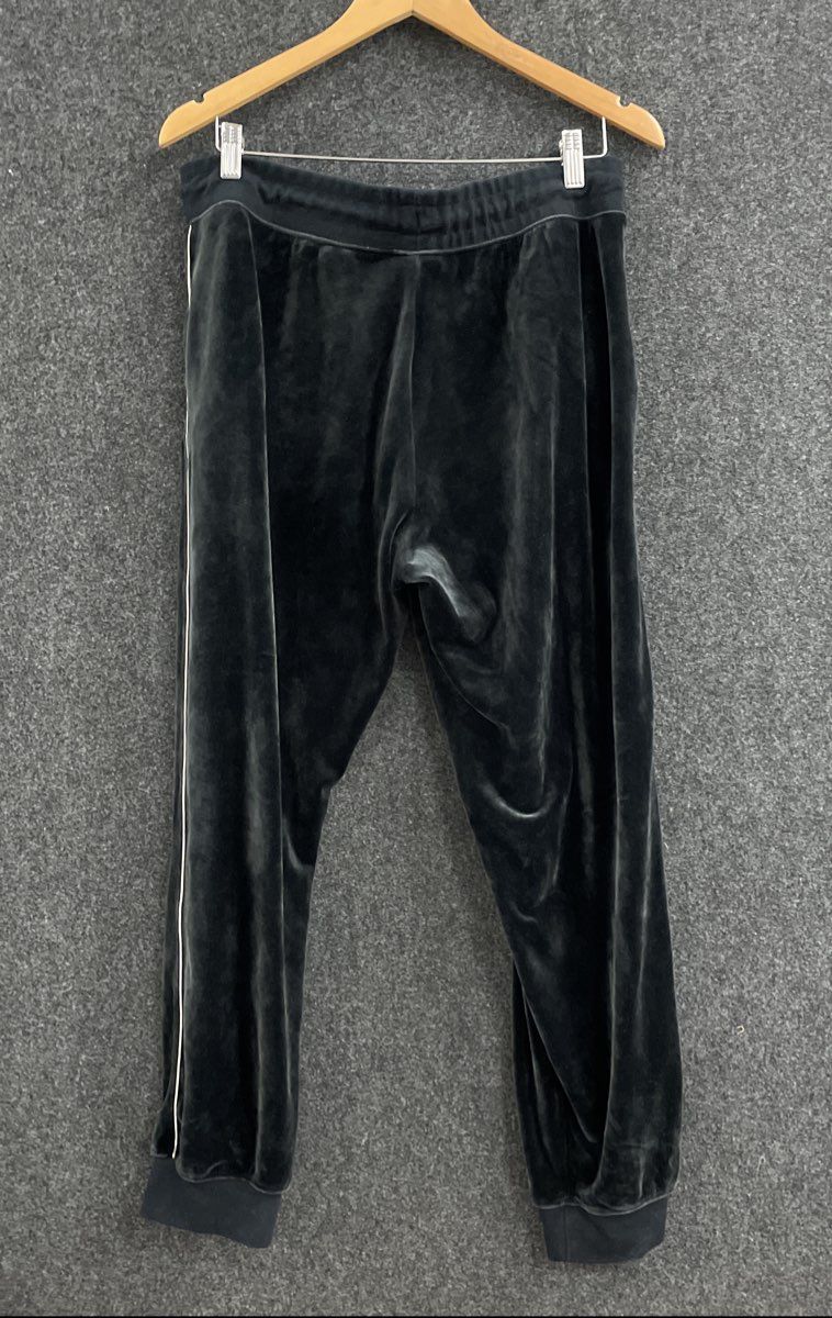 Nike Women's Velour Tracksuit Set Black Gray Cropped Zip Jacket Joggers Sz L