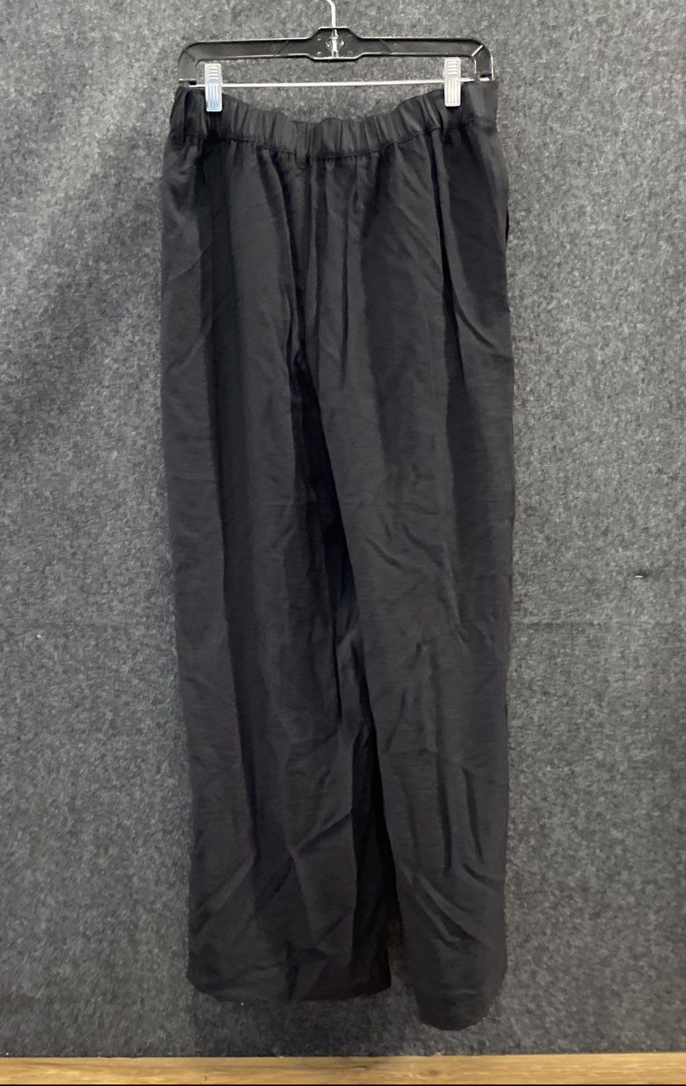 Liz Claiborne Women's Black Wide Leg Pleated Elastic Waist Pants Size 6 NWT