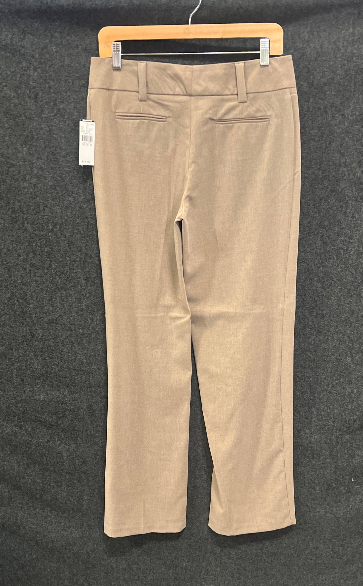 AB Studio Women's Tan Straight Leg Dress Pants Slacks NWT Sz 6