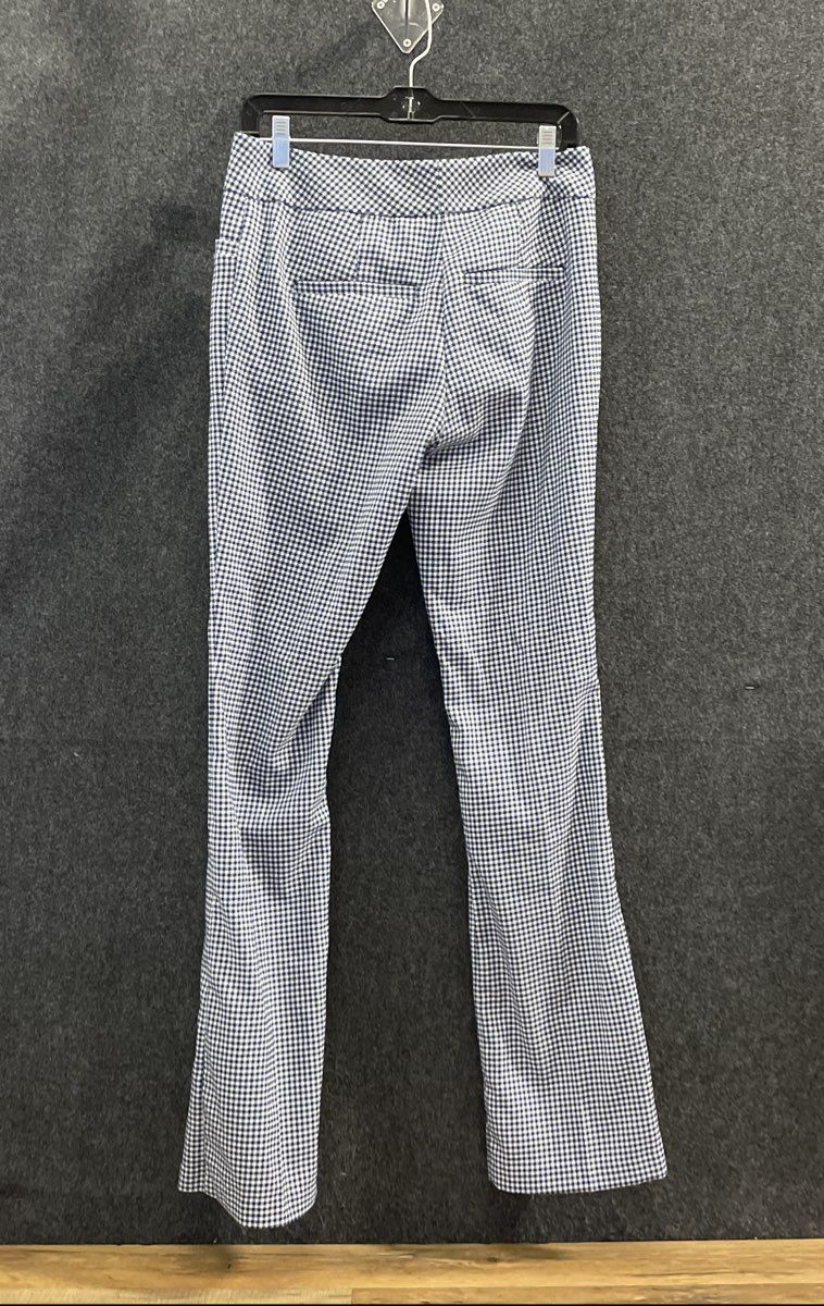 New York & Company Women's Blue Houndstooth 7th Avenue Dress Pants Sz 2 Tall NWT