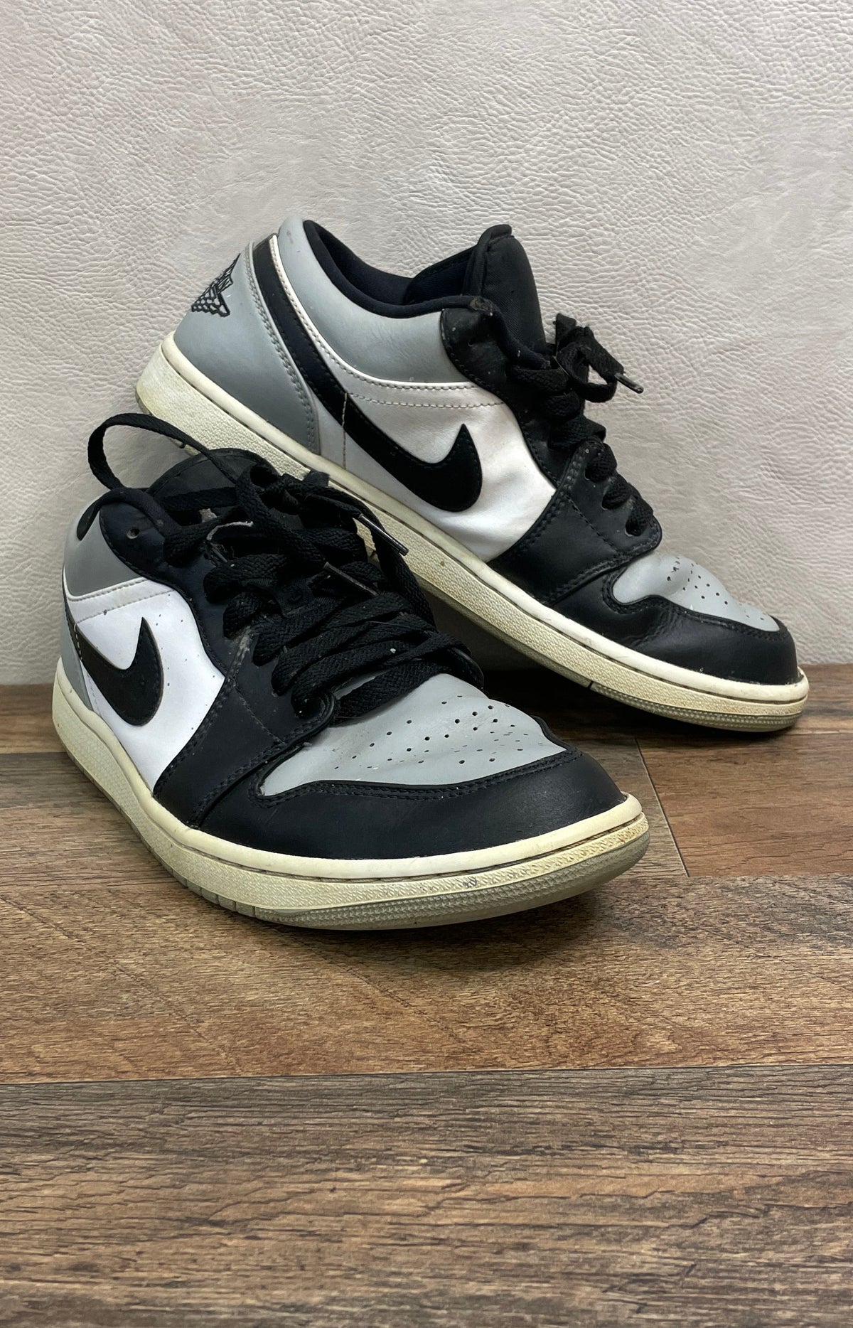 Nike Air Jordan 1 Low Shadow Toe Light Smoke Grey Black White Size 10.5