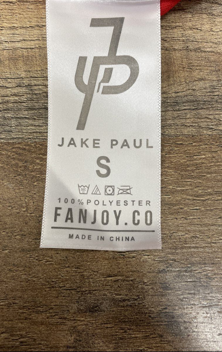 Jake Paul Men's Red Baseball Jersey J. Paulers 10 Fanjoy YouTuber Merch Size S