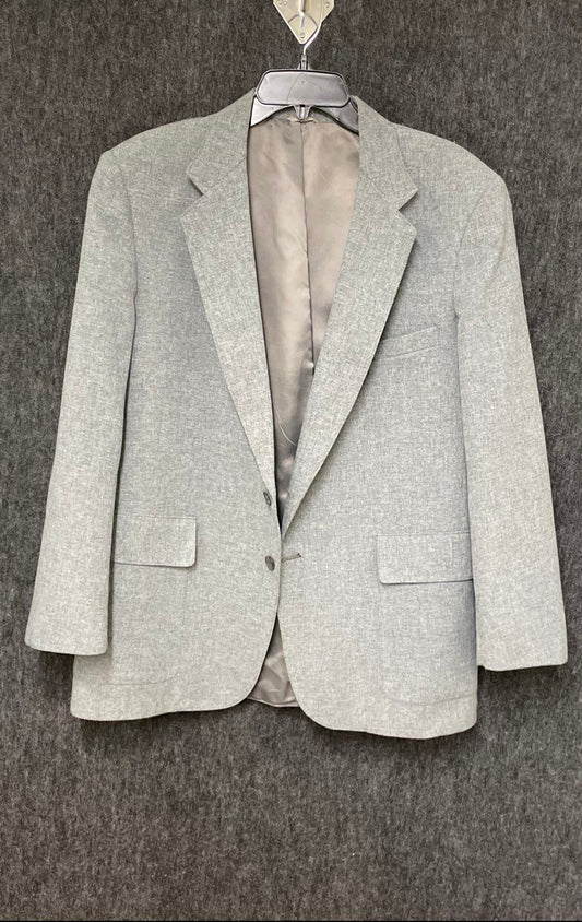 Vintage 80s Levi's Men's Gray Textured Action Suit Blazer Sport Coat Sz 44S