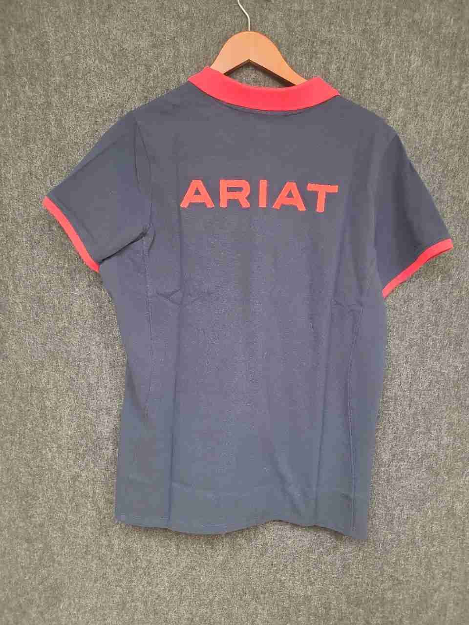 Ariat Women's Navy Red Team Logo Polo Shirt NWT Size XXL Equestrian