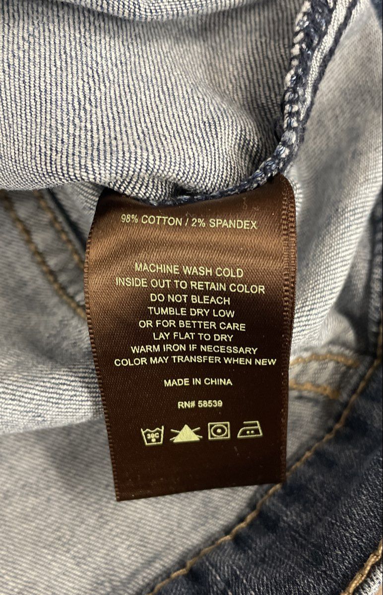 KUT from the Kloth Women's Blue Denim Trucker Jacket Distressed Stretch Sz S