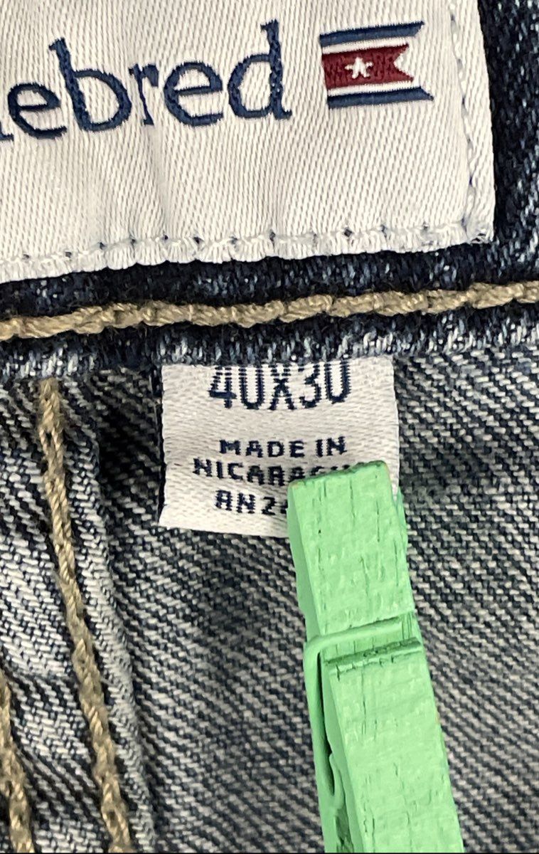 Saddlebred Men's Blue Tapered Fit Denim Jeans Sz 40x30