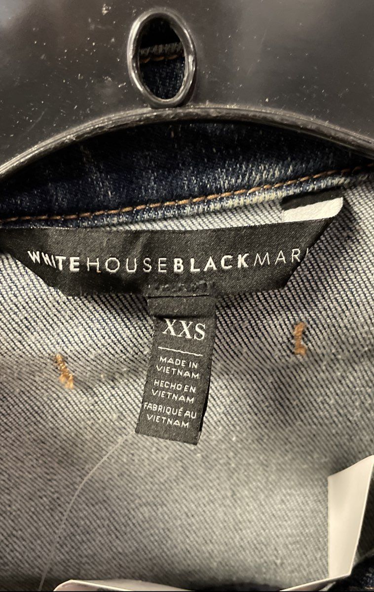 White House Black Market Women's Peplum Denim Jacket Blue NWT Size XXS