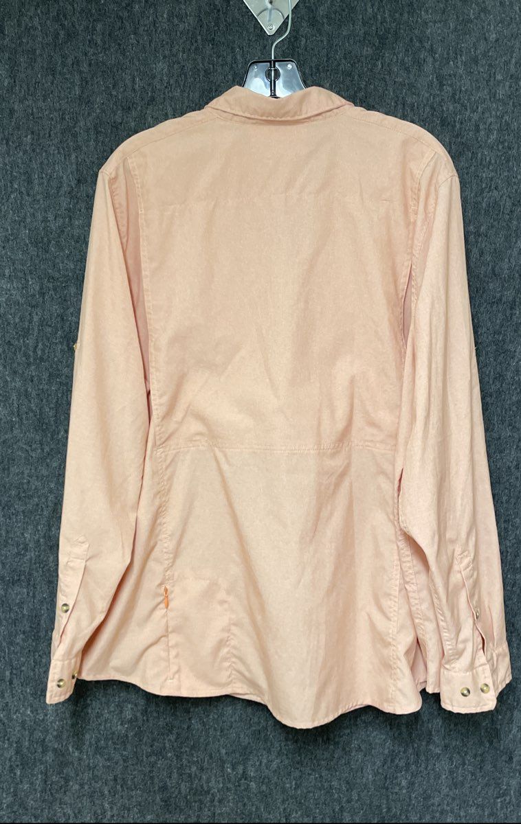 L.L. Bean Women's Tropicwear Utility Long Sleeve Shirt Peach Vented Sz 2X Plus
