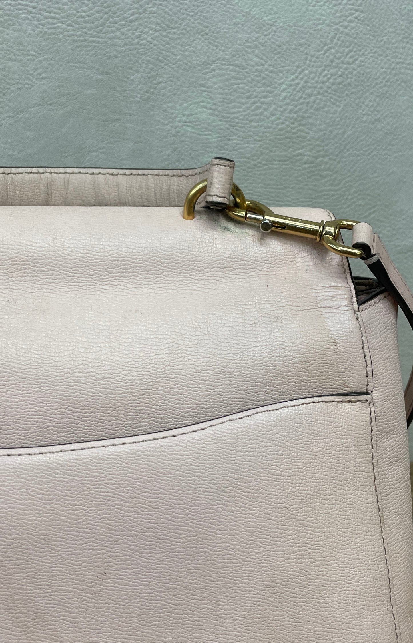 Kate Spade Pink Textured Leather Katy Medium Top Handle Crossbody Bag