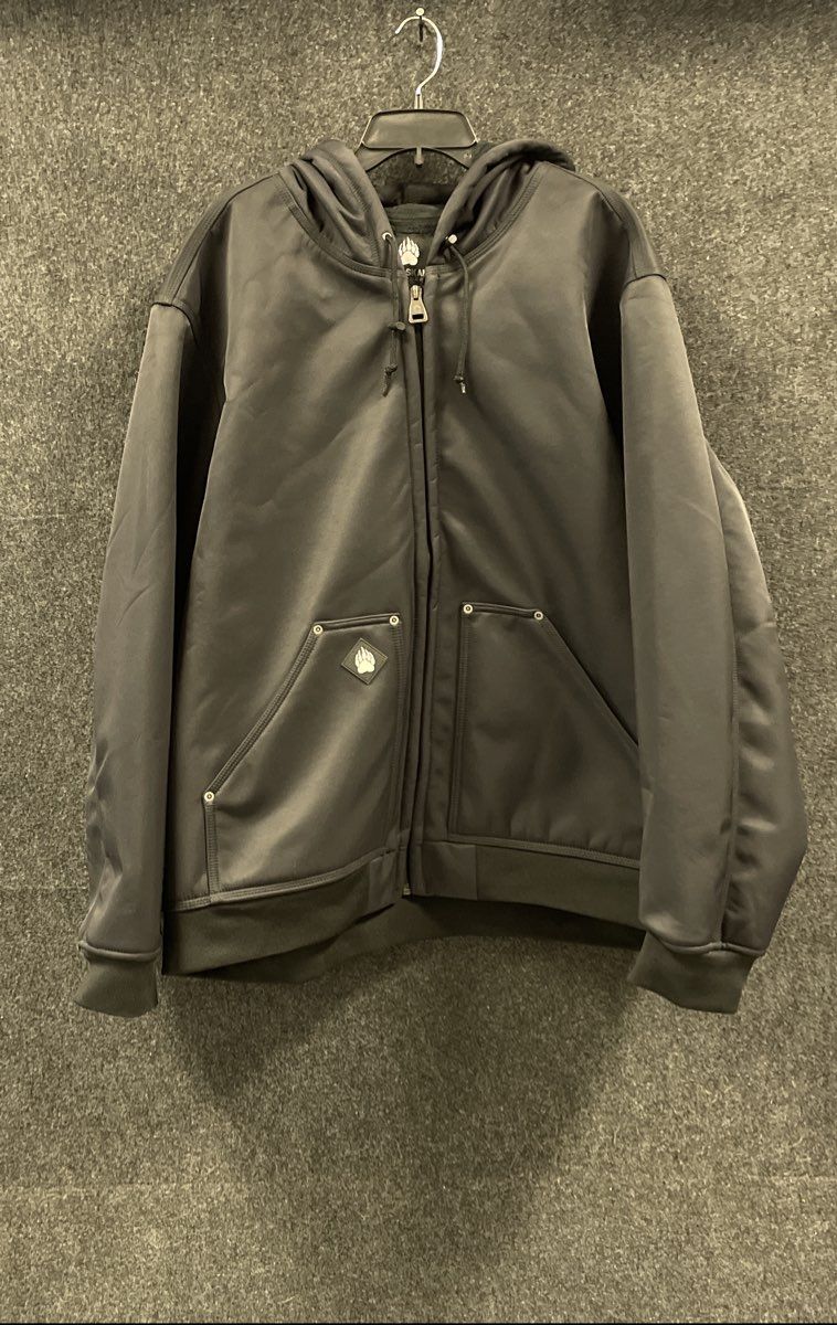 Alaskan Hardgear Men's Black Sherpa Lined Hooded Jacket Duluth Trading Co Sz 3XL