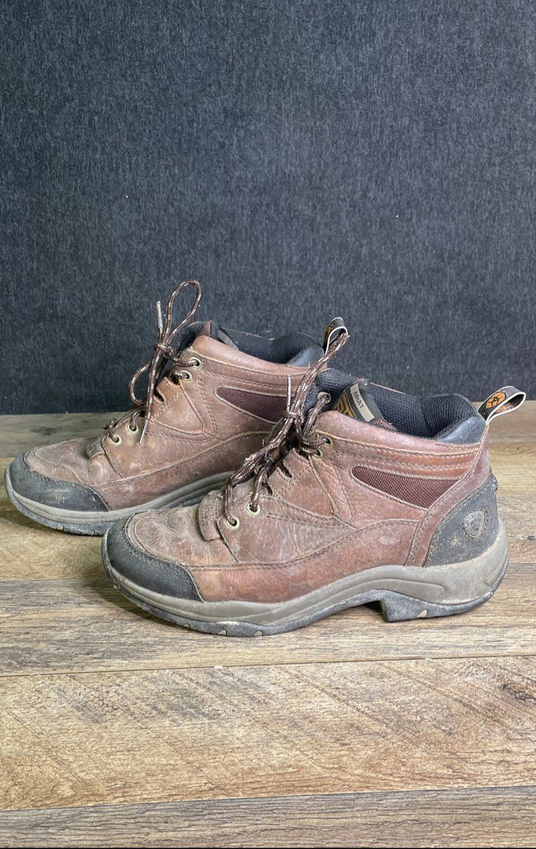 Ariat Women's Terrain Brown Leather Hiking Trail Boots Size 8B
