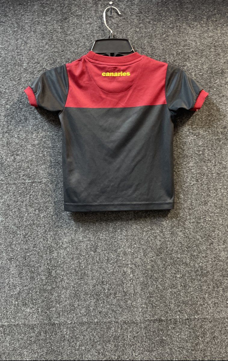 Errea Kids Norwich City FC Away Soccer Jersey Red Black Sz 26