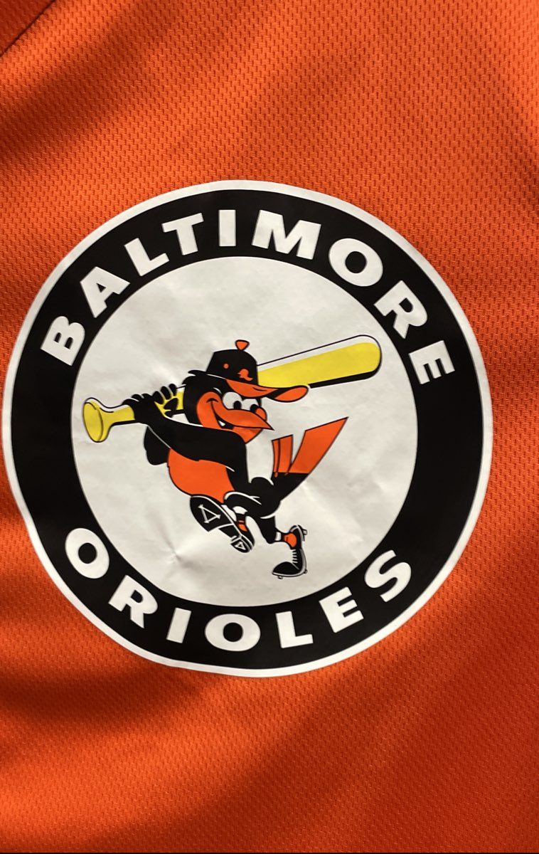 Stitches Men's Orioles Cooperstown Collection Orange Baseball Jersey Size M