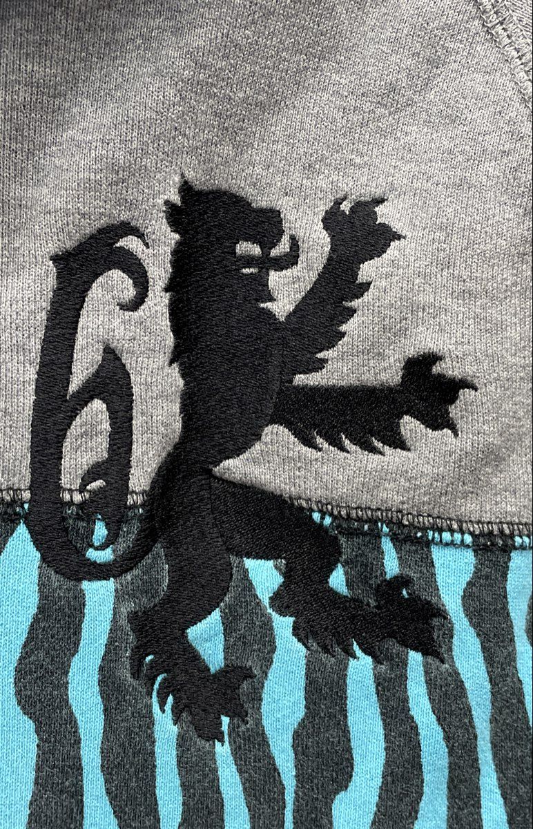 Nike Men's LeBron James LBJ Lion Pullover Hoodie Grey Blue Black Graphic Sz XL