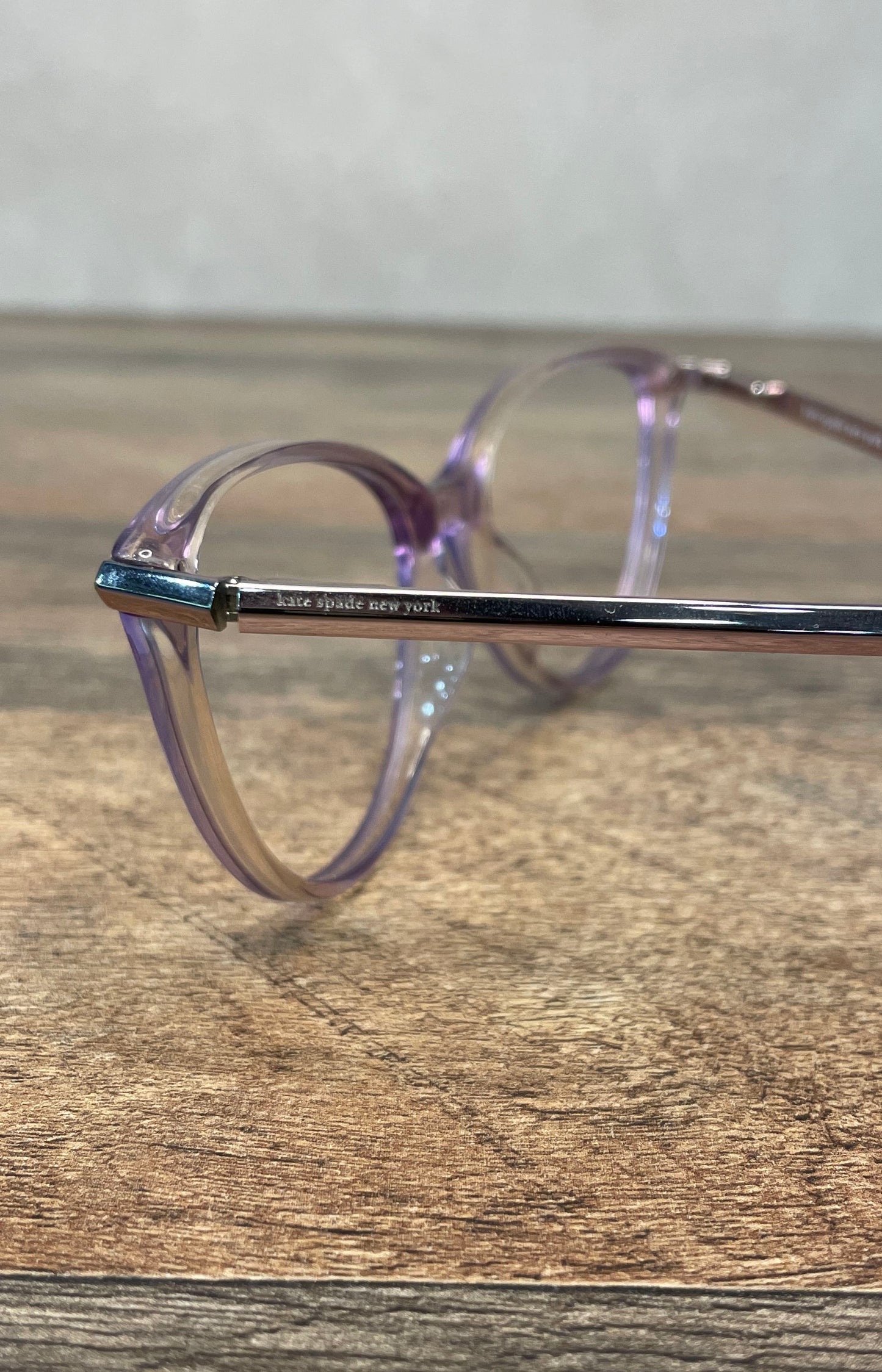 Kate Spade New York Laval 789 Purple Clear Eyeglasses Frames with Pink Case