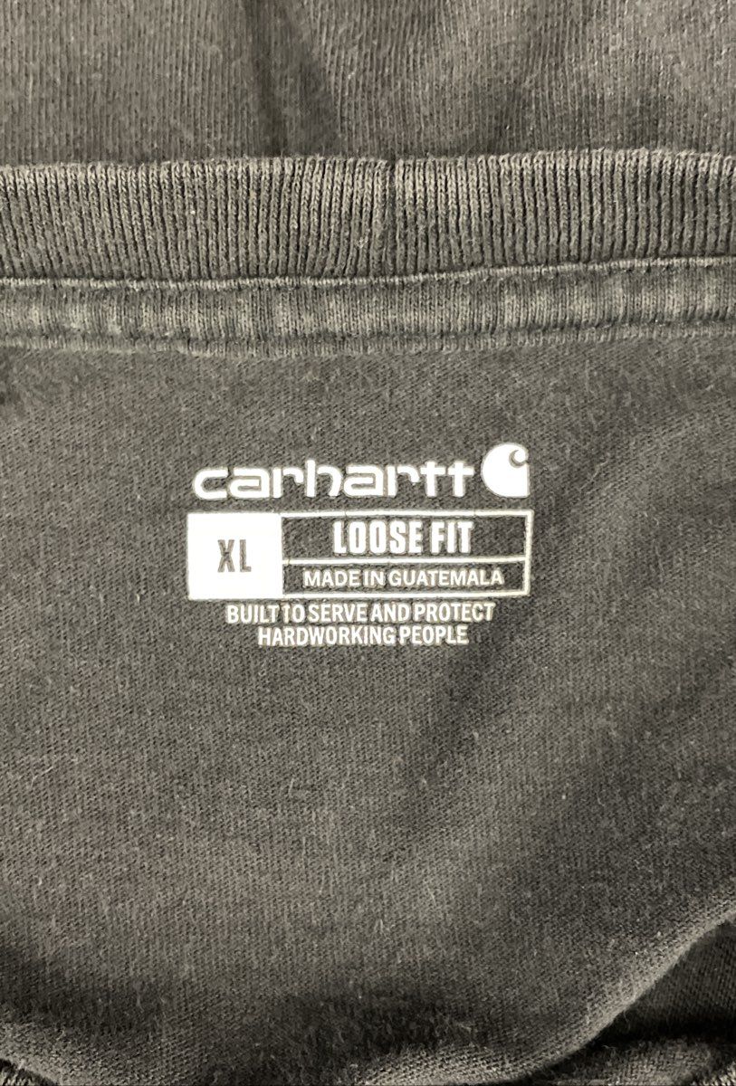 Carhartt Men's Faded Black Long Sleeve Loose Fit Logo Sleeve Workwear Sz XL