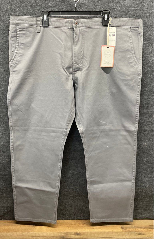 Dockers Men's Grey Alpha Khaki Big & Tall Modern Tapered Fit Pants Sz 48x30 NWT