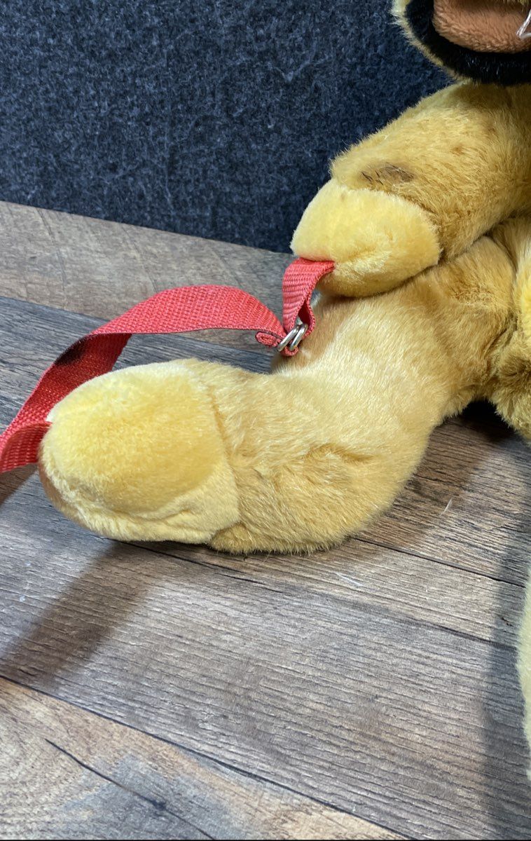 Vintage 90s Disney The Lion King Simba Plush Character Backpack Gold