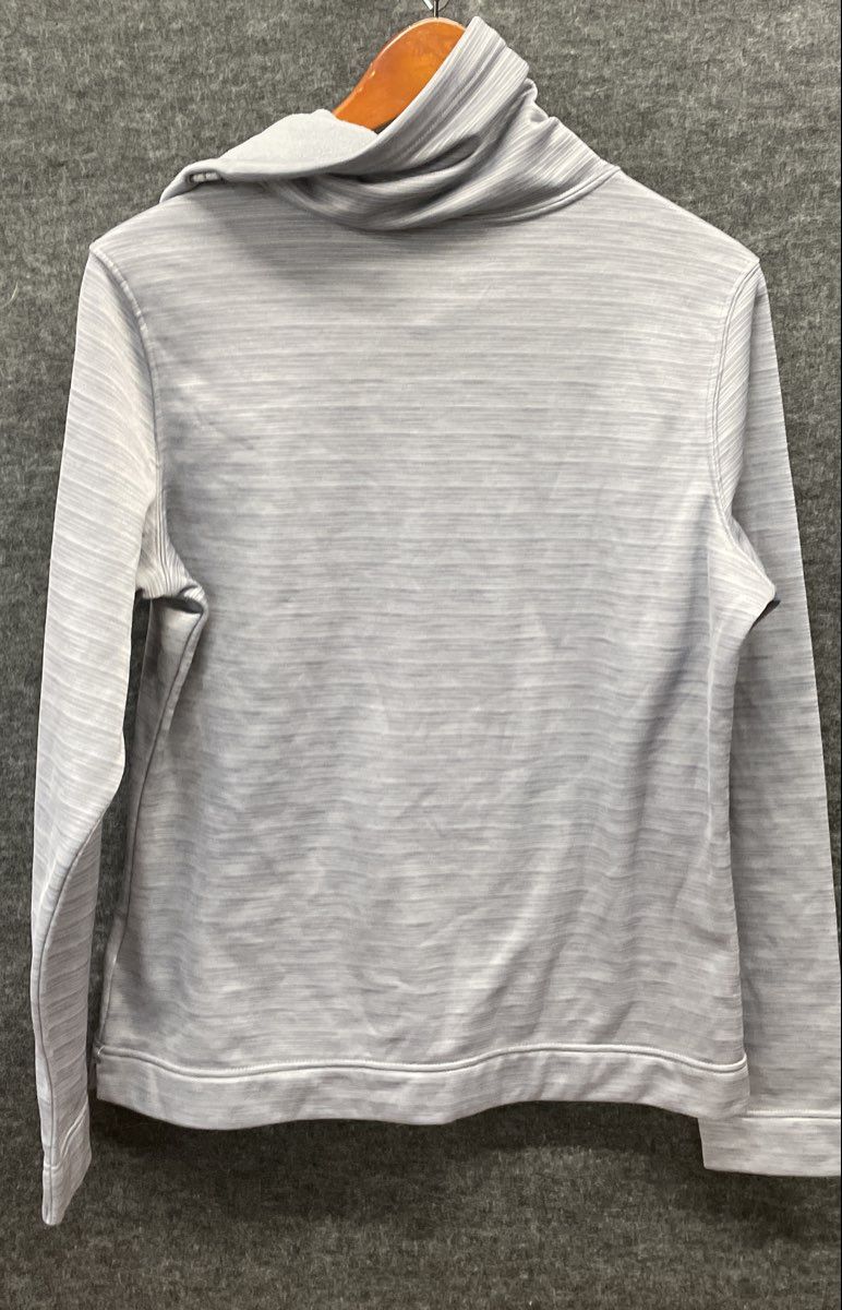 The North Face Women's Gray Heather Fleece Cowl Neck Pullover Sweater Sz M