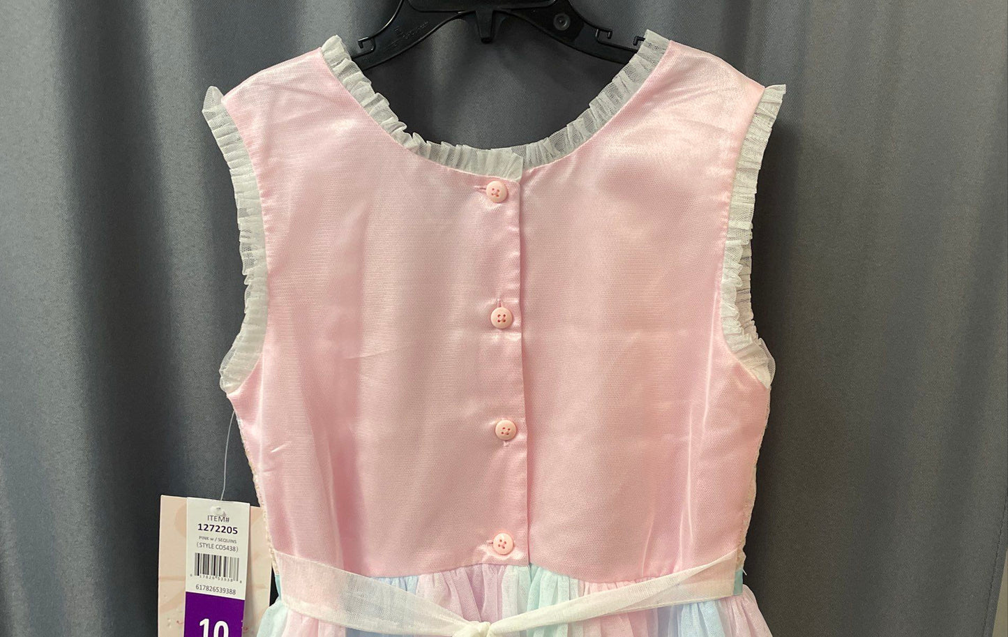 Jona Michelle Girl's Pink Pastel Sequined Tulle Party Dress Sz 10 NWT