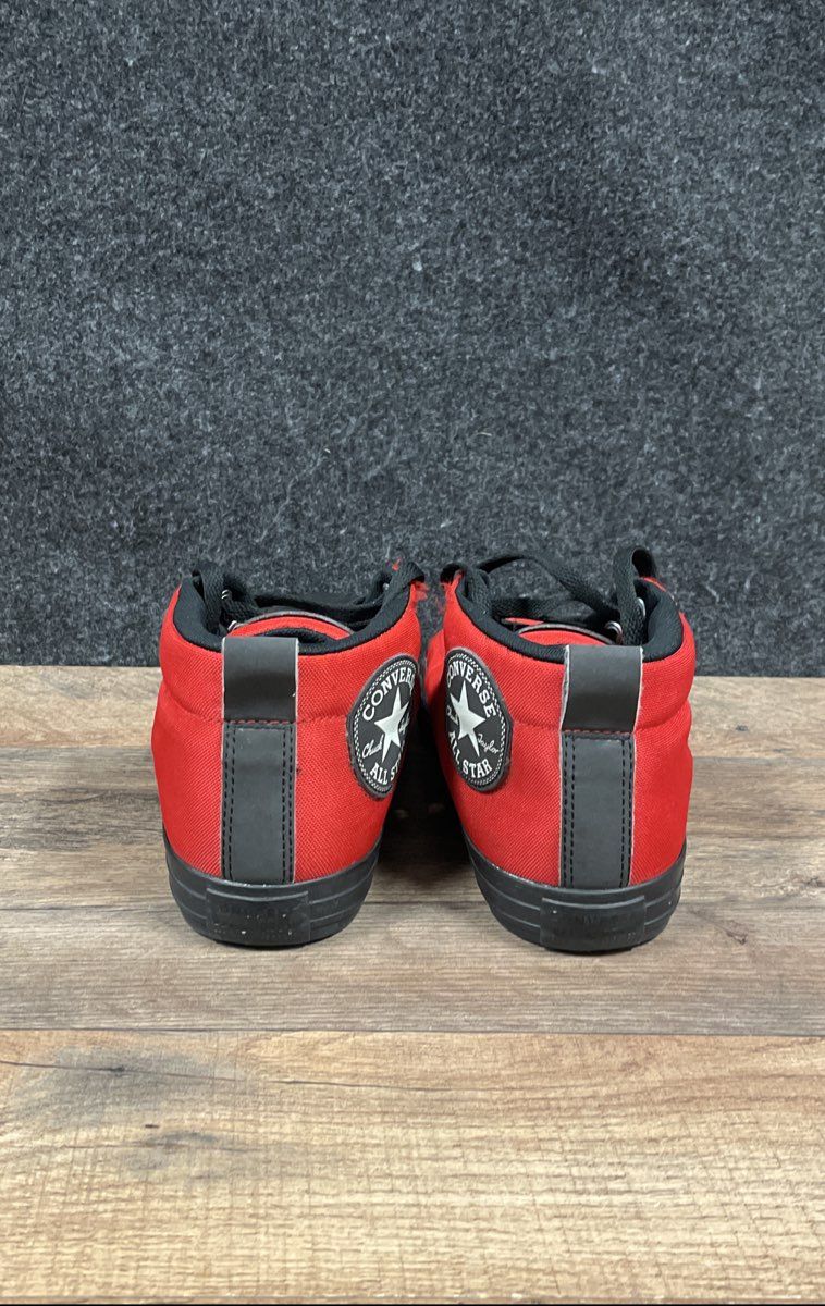 Converse Chuck Taylor All Star Street Mid Red Black Junior Sneakers Size 6