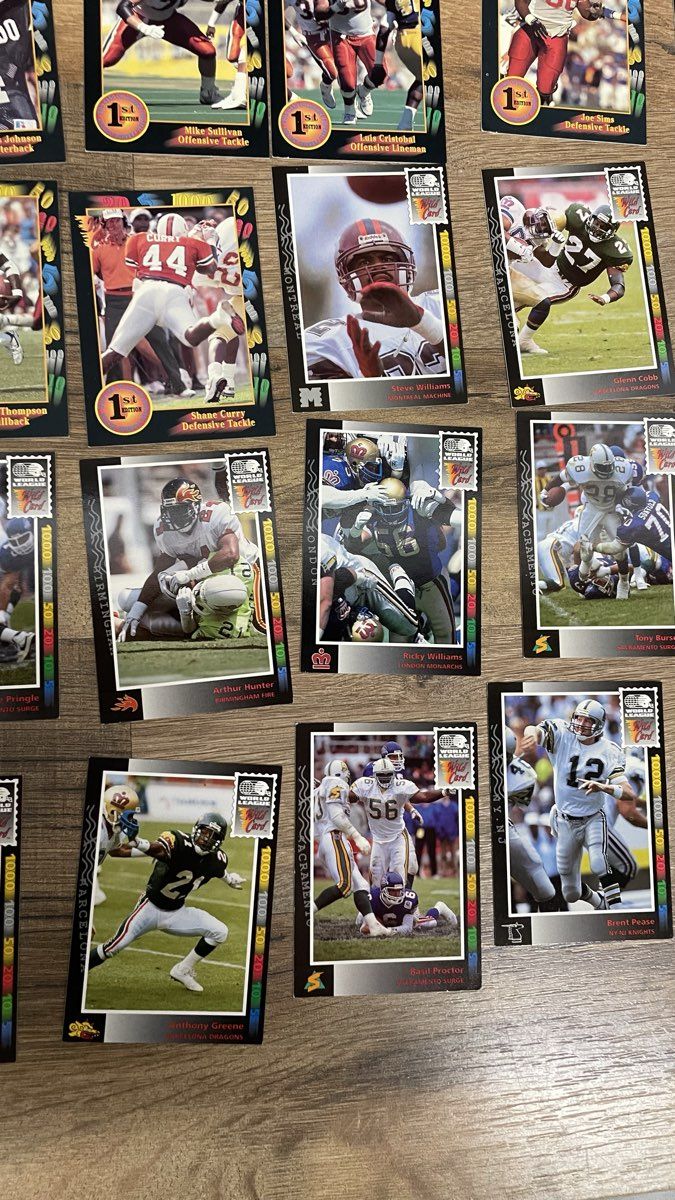 Football Card Lot Early 1990s Wild Card Pro Set 50 Cards See Photos