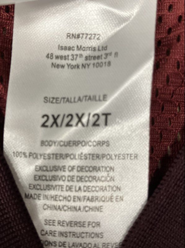 Dr Pepper Women's Maroon Mesh Football Jersey Top Graphic 23 NWT Sz 2X