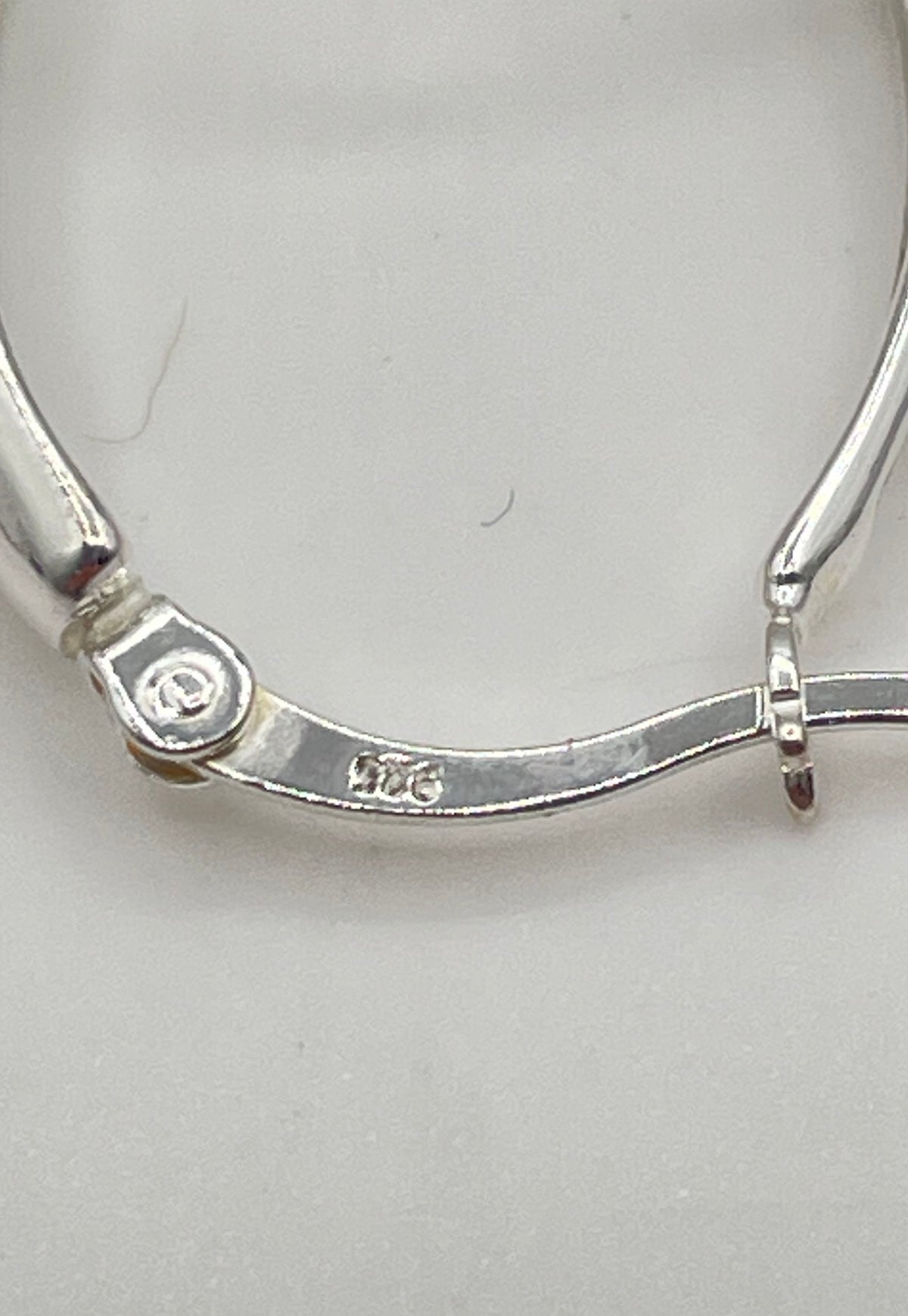 925 Sterling Silver Oval Filigree Hoop Earrings 5.3g