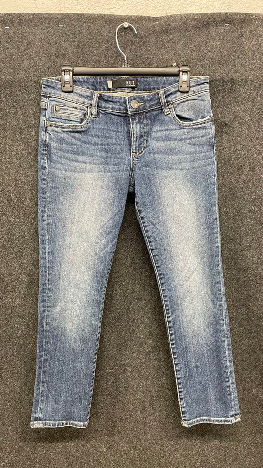 Kut from the Kloth Women's Blue Catherine Boyfriend Jeans Petite Sz 4P