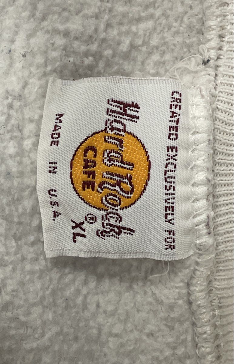 Vintage 90s Hard Rock Cafe Las Vegas Save The Planet Sweatshirt White Sz XL