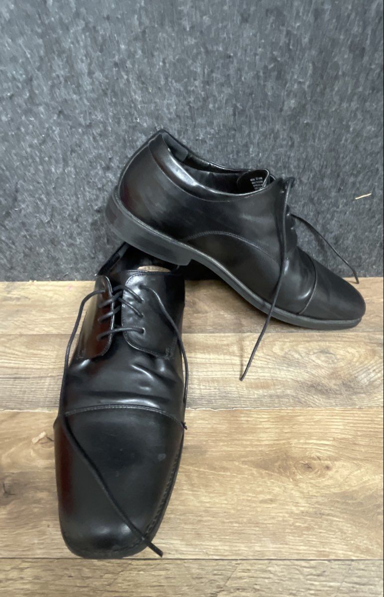 Apt. 9 Denver Black Cap Toe Derby Men's Dress Shoes Size 12 Wide