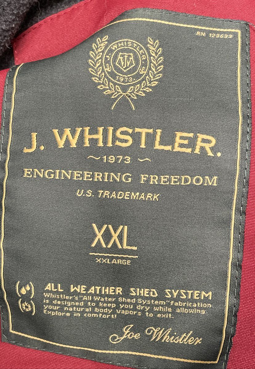 J. Whistler Men's Black Quilted All Weather Core System Jacket Size XXL