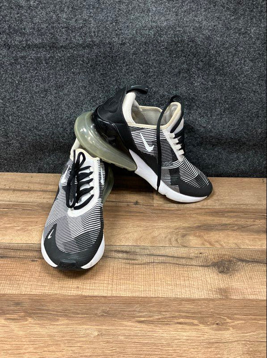 Nike Air Max 270 KJCRD GS Black White Running Shoes Size 7Y