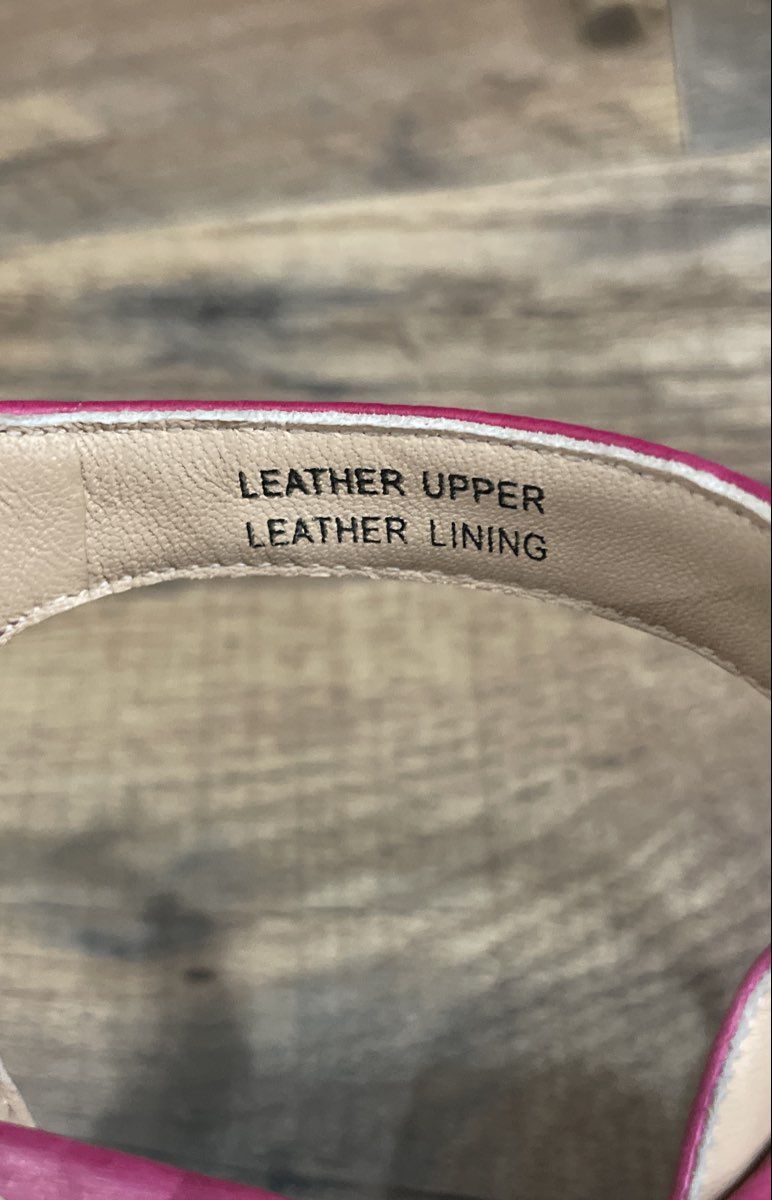 Via Spiga Hot Pink Leather Espadrille Platform Ankle Strap Sandals Size 7M