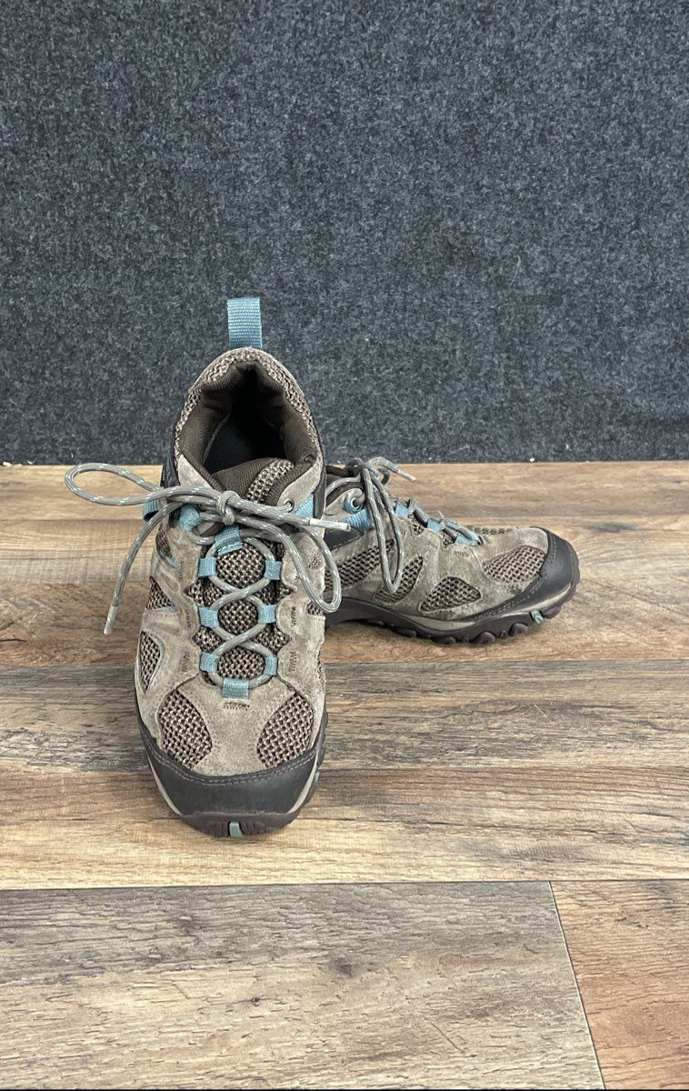 Merrell Siren Edge 3 Waterproof Hiking Shoes Taupe Blue Women's Size 6.5