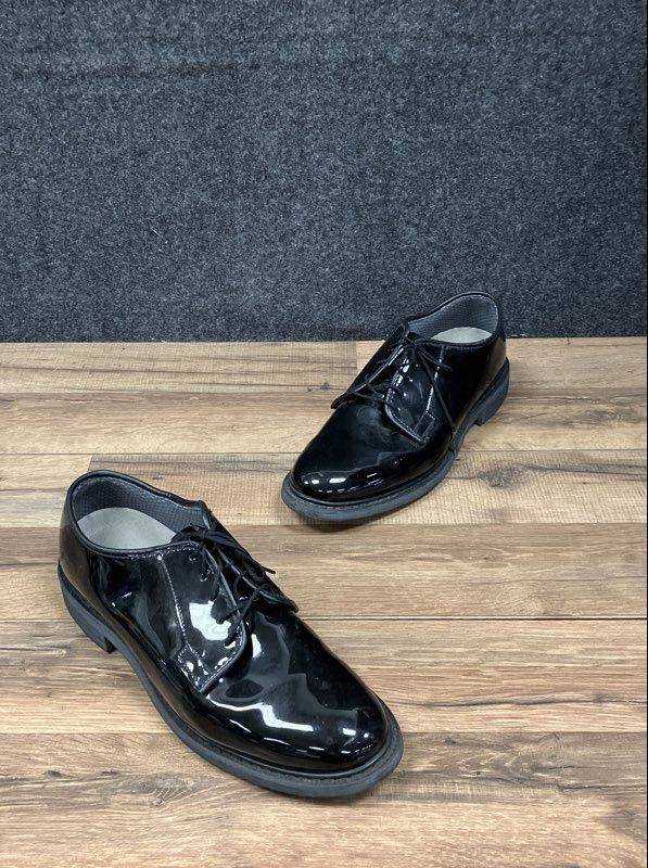 Capps 90253 Black Patent Leather Military Uniform Service Shoes Men's Size 8 D