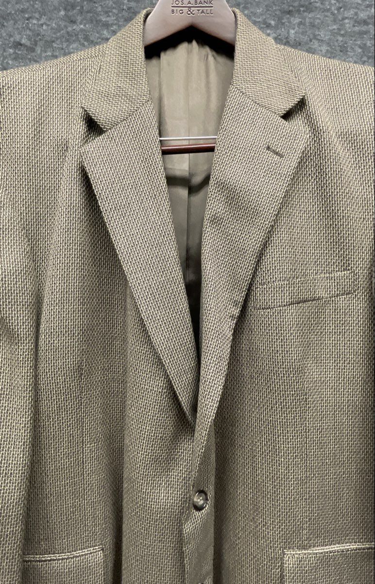 Baracuta Men's Tan Brown Micro Weave Two Button Notch Lapel Blazer Jacket
