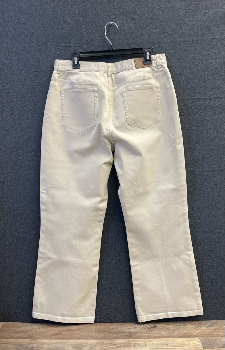 Vintage Y2K Lauren Jeans Co Ralph Lauren Women's Beige Studded Jeans Sz 12
