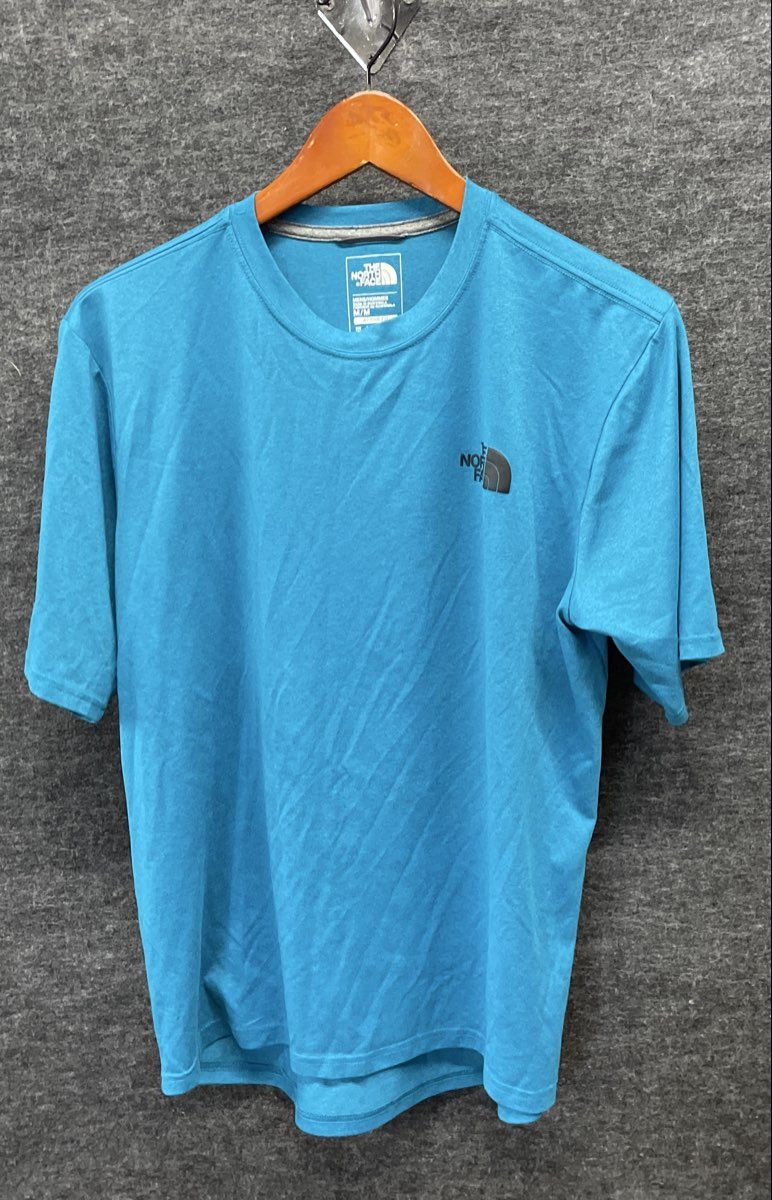 The North Face Men's Blue Active Fit Polyester Graphic Back T-Shirt Size M