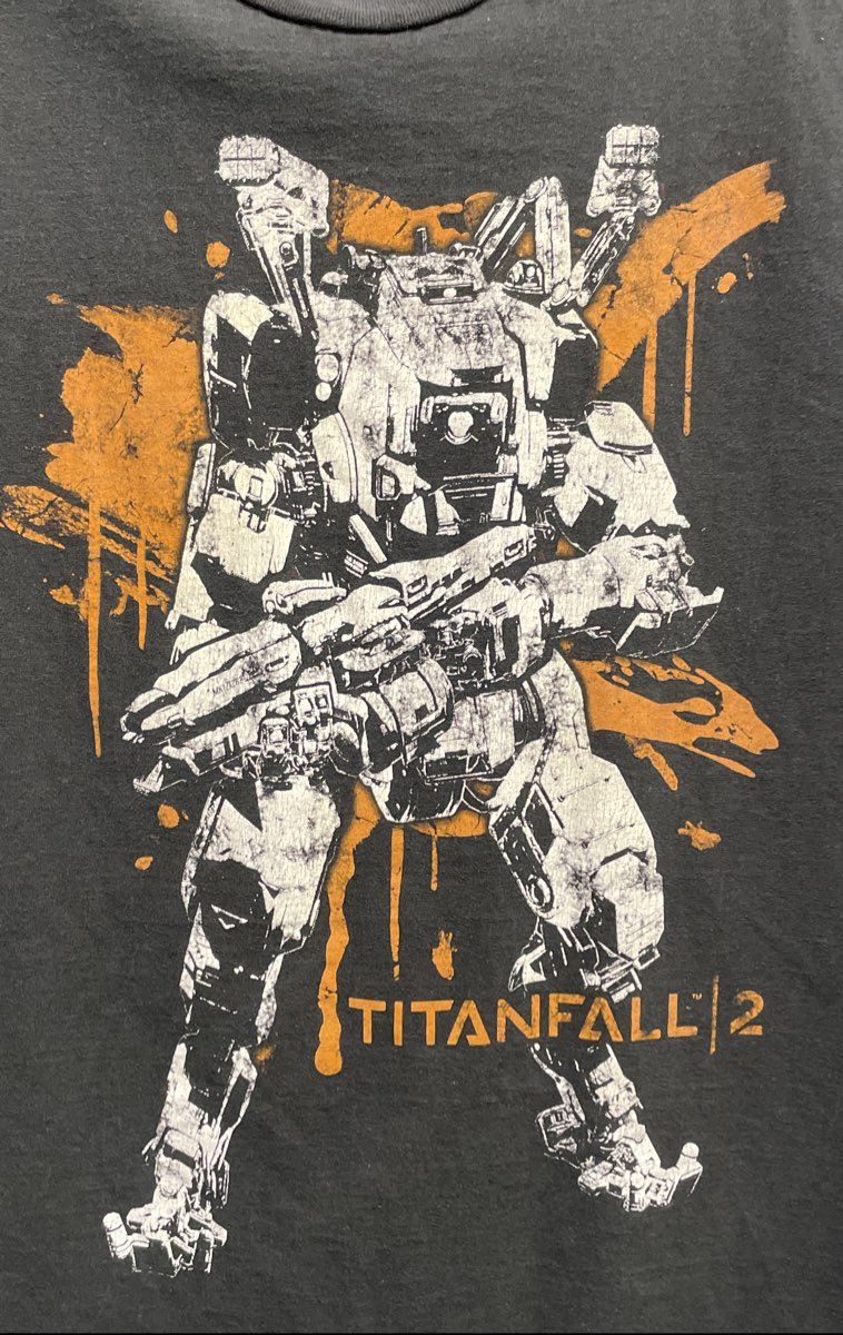 Titanfall Men's Titanfall 2 Mech Graphic T-Shirt Faded Black Gamer Gaming Sz L