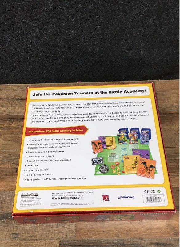 Pokemon TCG Battle Academy Board Game INCOMPLETE For Parts Charizard Pikachu