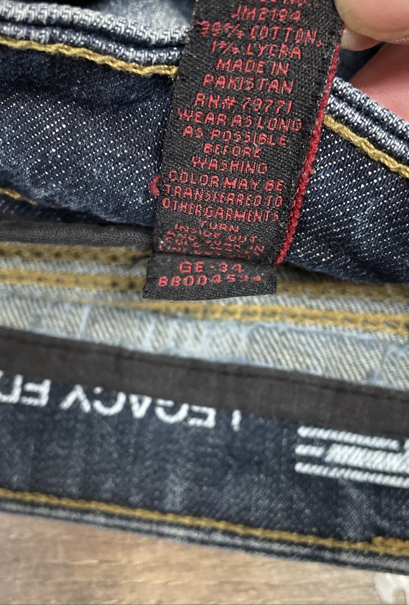 Jordan Craig Men's Legacy Edition Moto Biker Jeans Blue Distressed Zipper 34x32