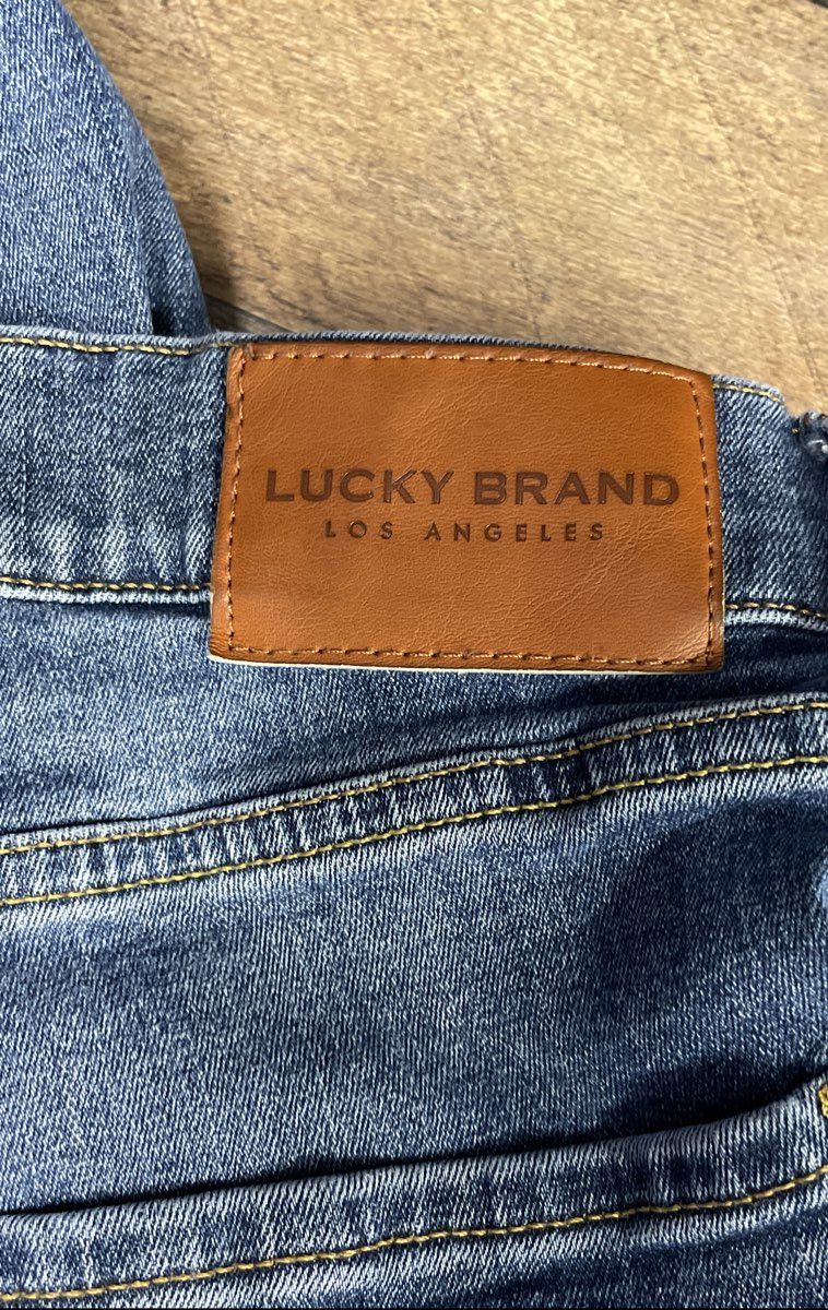 Lucky Brand Men's Blue Medium Wash Stretch Straight Leg Denim Jeans Sz 32x32
