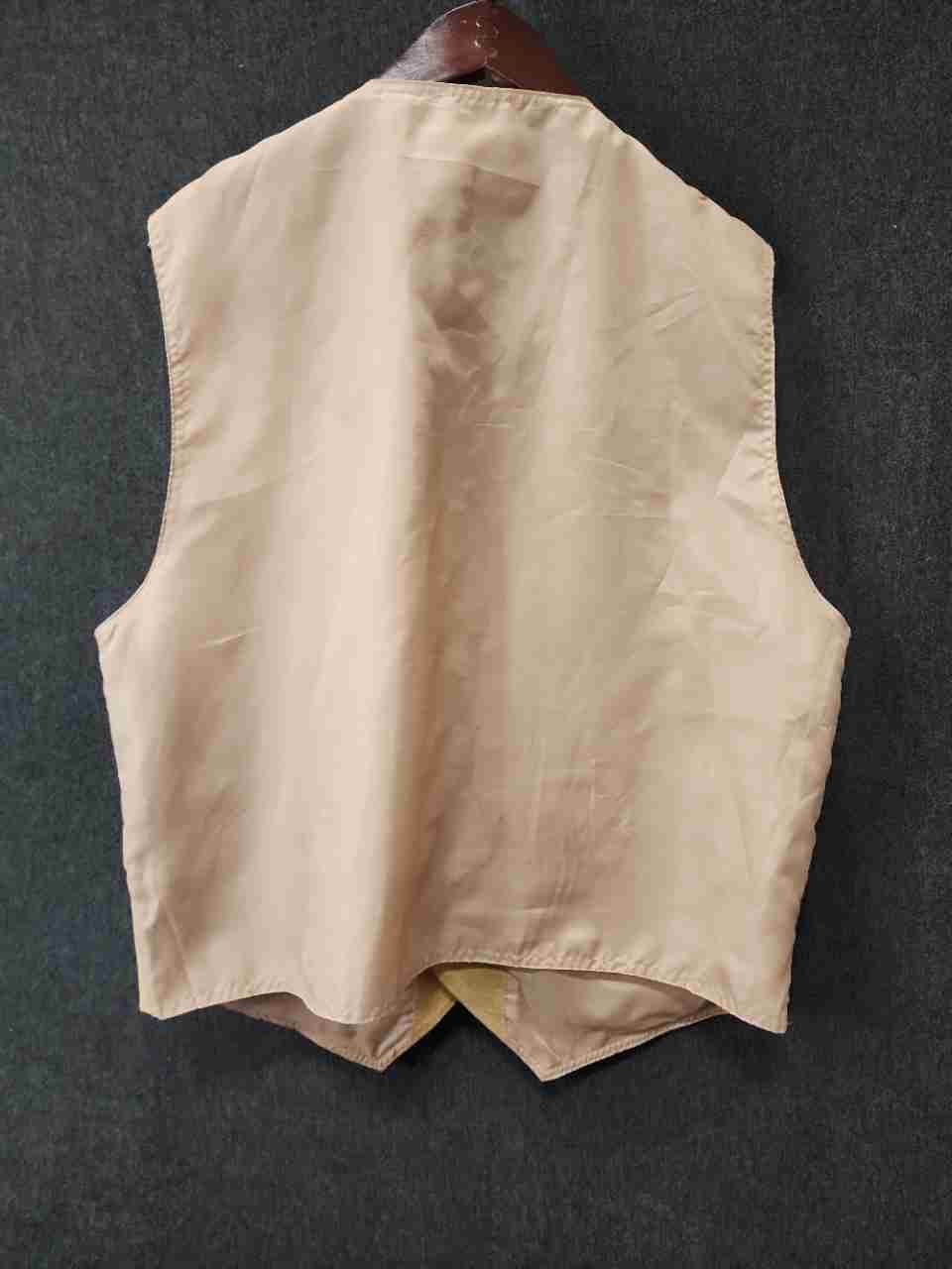 Basic Editions Men's Vintage 90s Tan Suede Leather Western Vest Size L